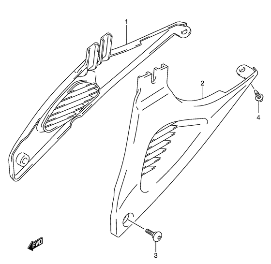 SV650 Обтекатель задний