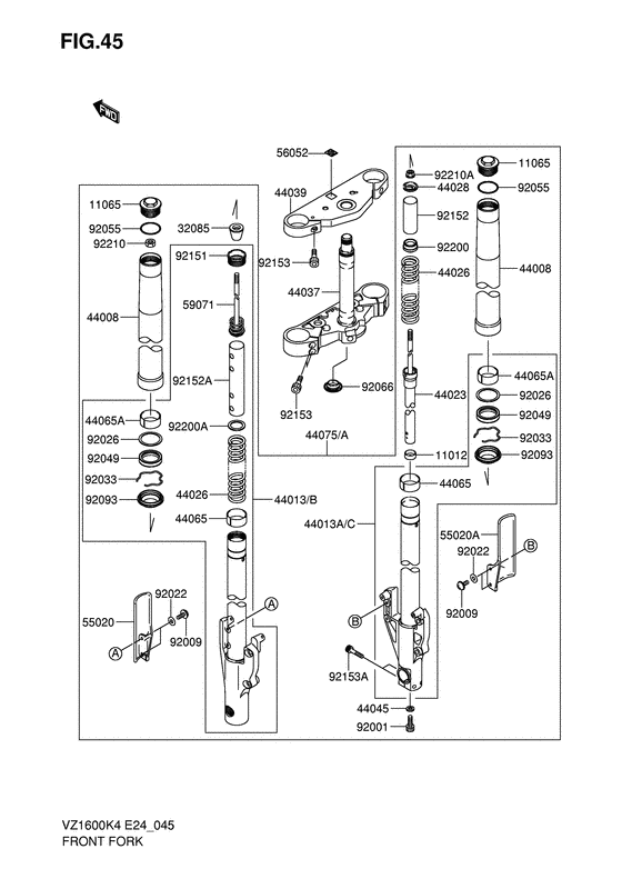 VZ1600 Вилка передней оси