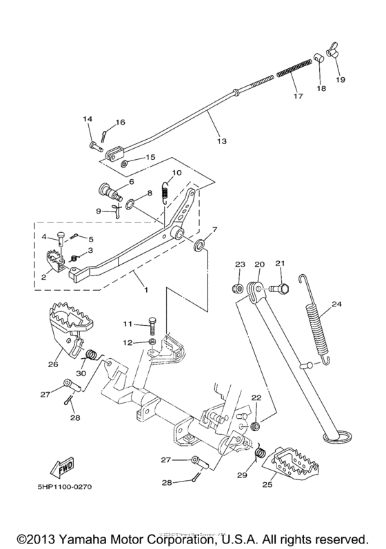 TTR125LER Подножки