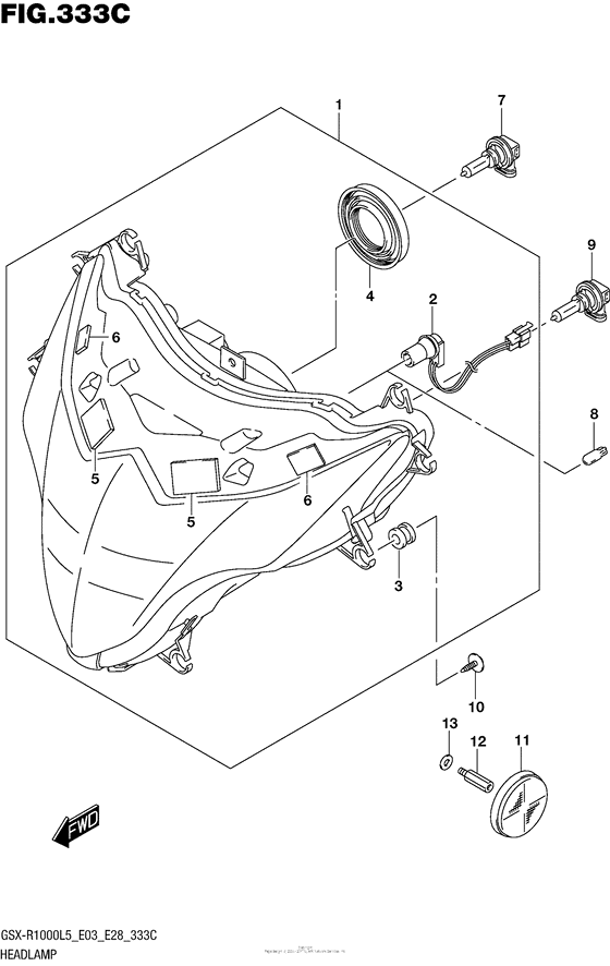 Headlamp (Gsx-R1000L5 E33)
