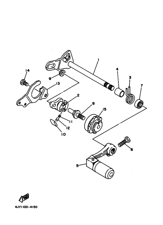YZ125 YZ125F Shaft shift