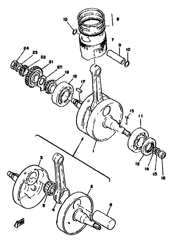Crank piston