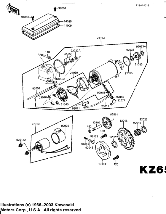 Starter motor/starter clutch
