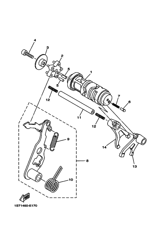 Shift cam & fork
