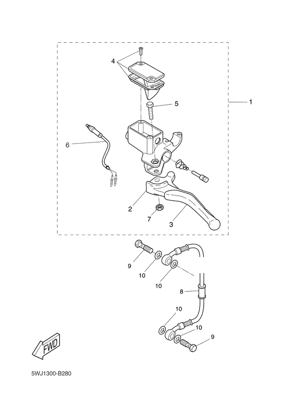 YQ50 Задний торм цилиндр
