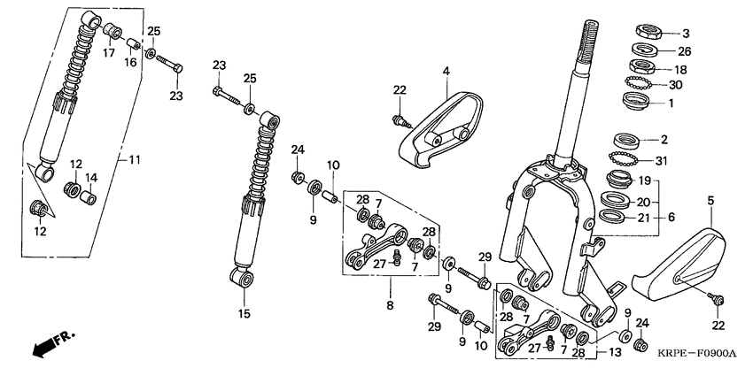 Steering stem/ front fork
