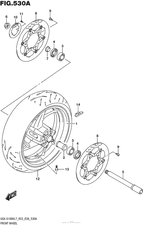 GSX-S1000 Переднее колесо