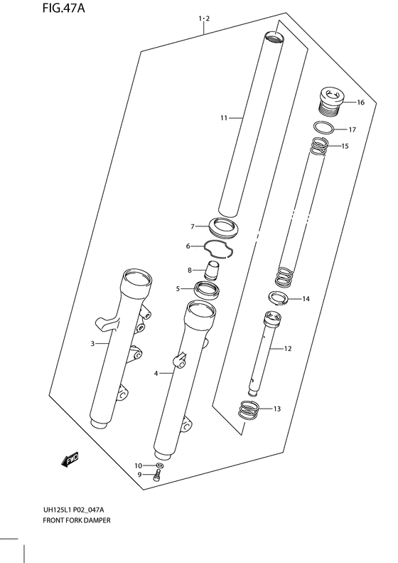 UH125 Демпфер передней вилки