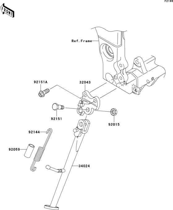 ZX1000 Подножка