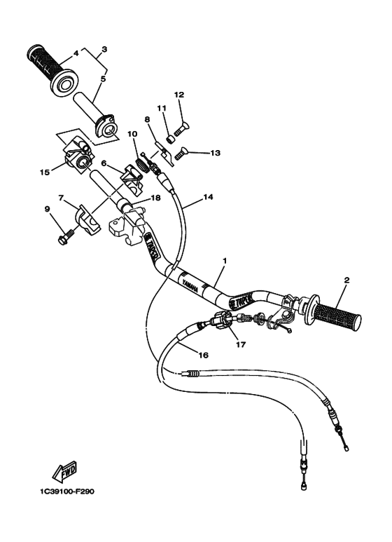 Steering handle & cable
