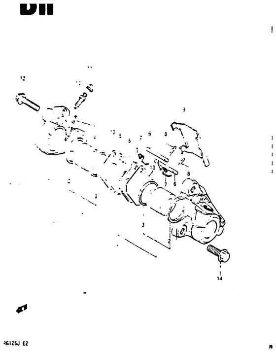 RG125 Передний суппорт