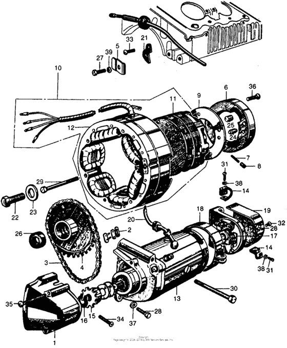 Alternator + starter motor
