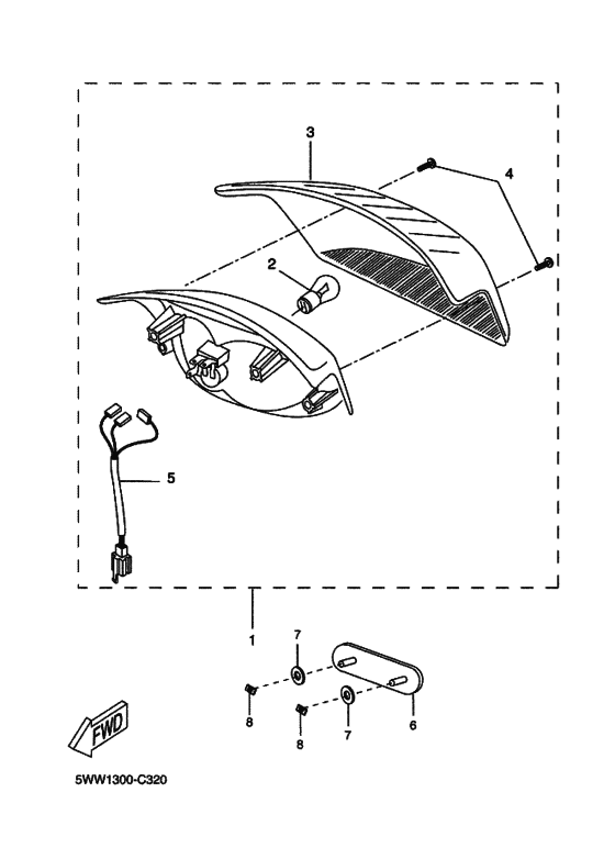 Taillight unit ass`y