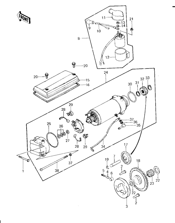 Starter motor/starter clutch
