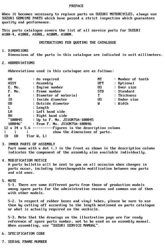 A100 Catalog preface