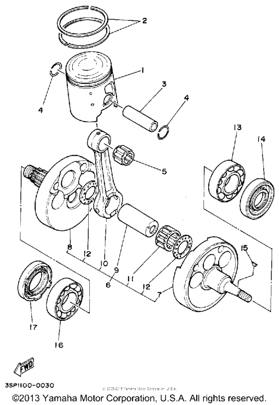 Crankshaft-piston