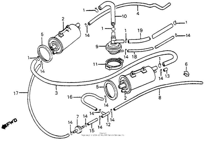 VF700F Canister (ac) + purge control valve (ac)