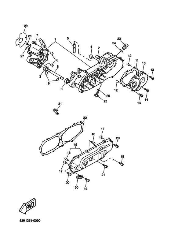EW50 Картер двигателя