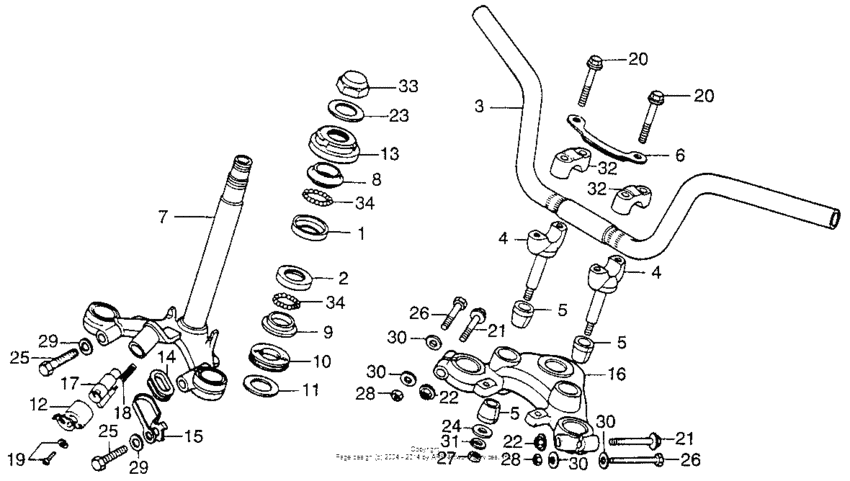 Handlebar + steering stem