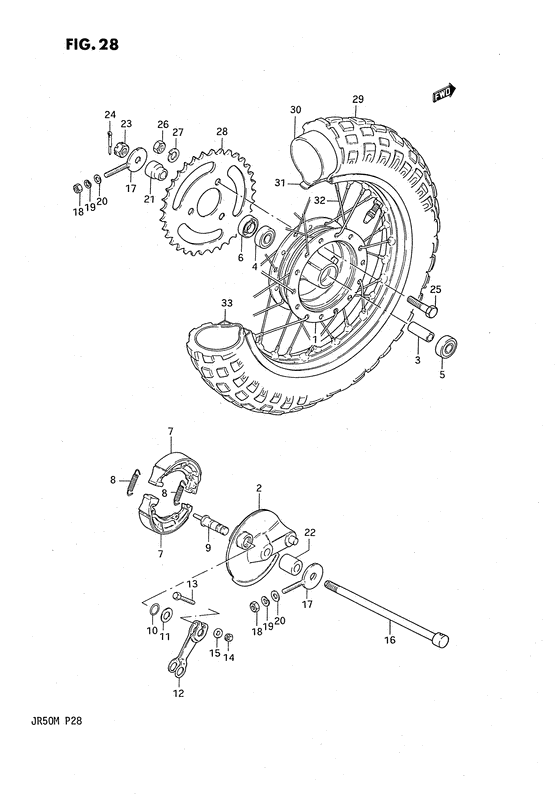 Rear wheel complete assy