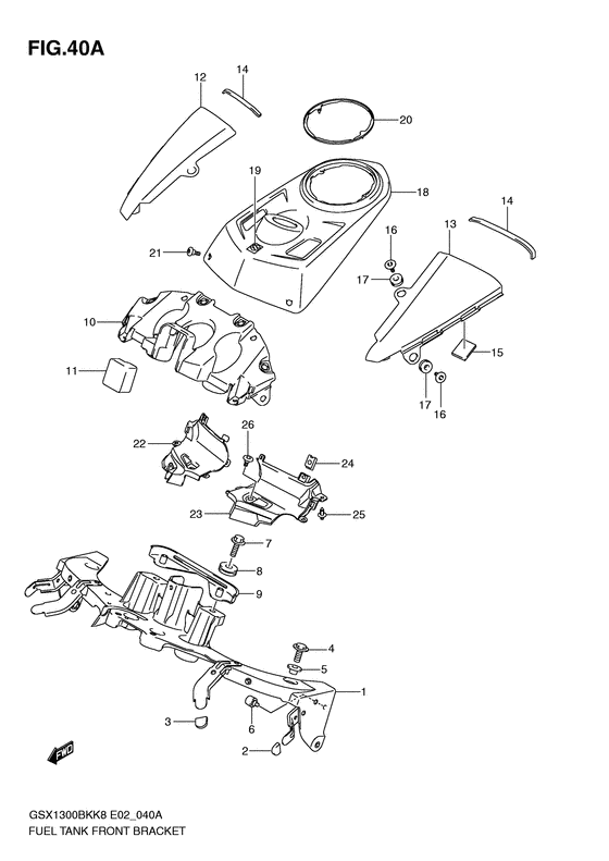 Топливный бак front bracket