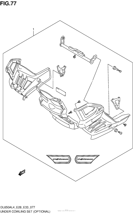 DL650 (ABS) Under Cowling Set (Optional)