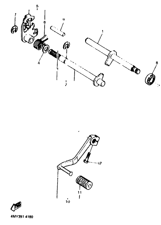 XTZ660 Вал переключения