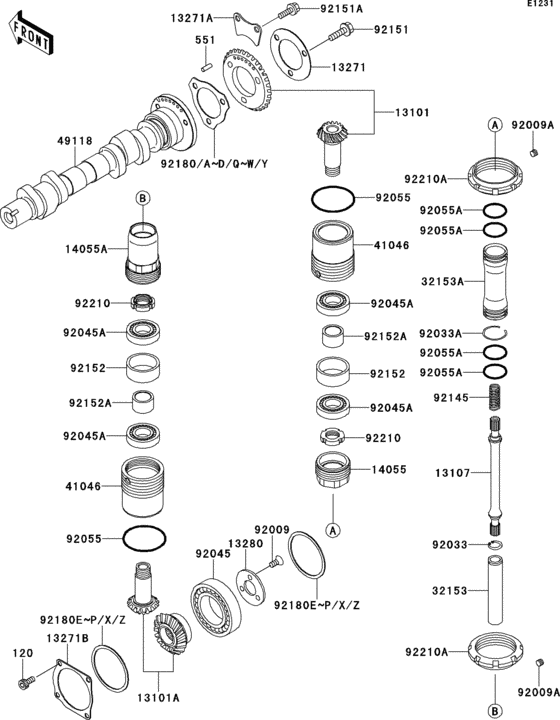 Camshaft(s)/bevel gear(1/2)