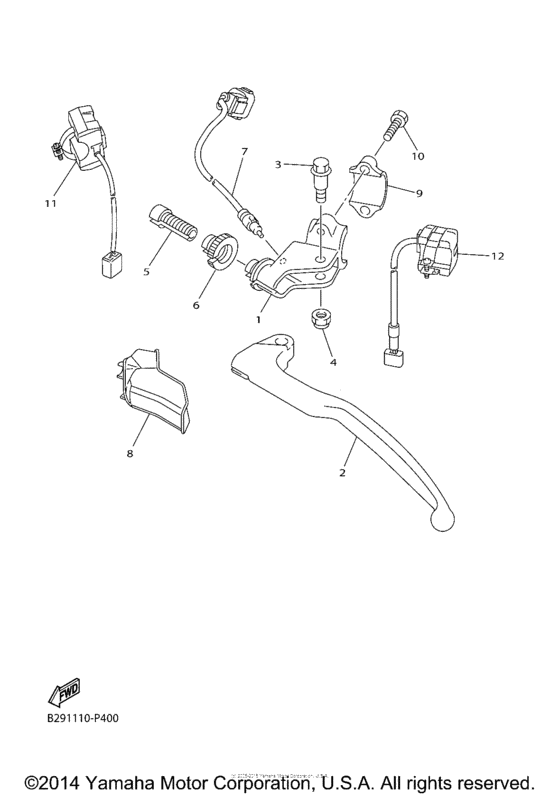WR250FF Рулевые переключатели