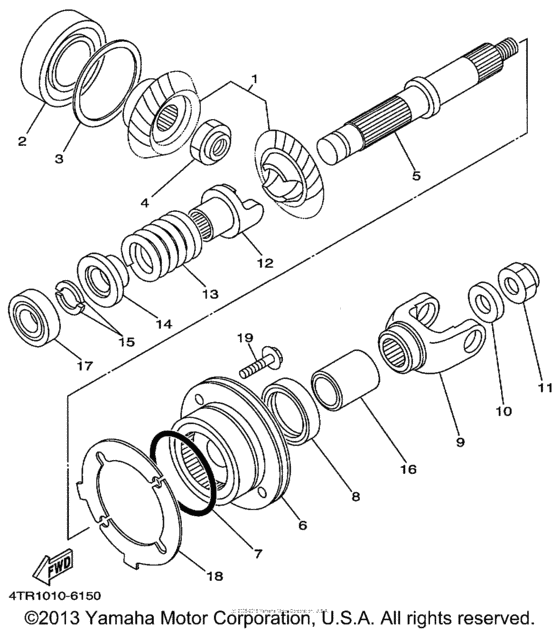 XVS650 Промежуточный ведущий вал