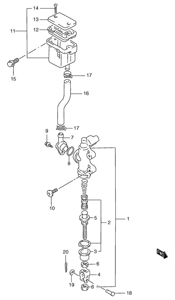 GSF1200 Задний тормозной цилиндр