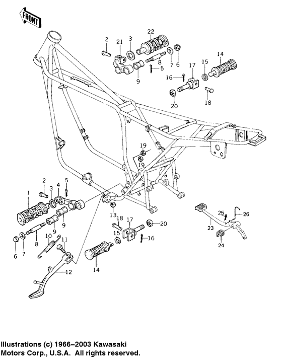 Footrests/stand/brake pedal