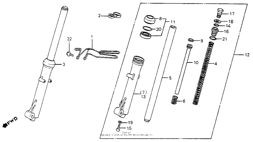 Front fork 83-85