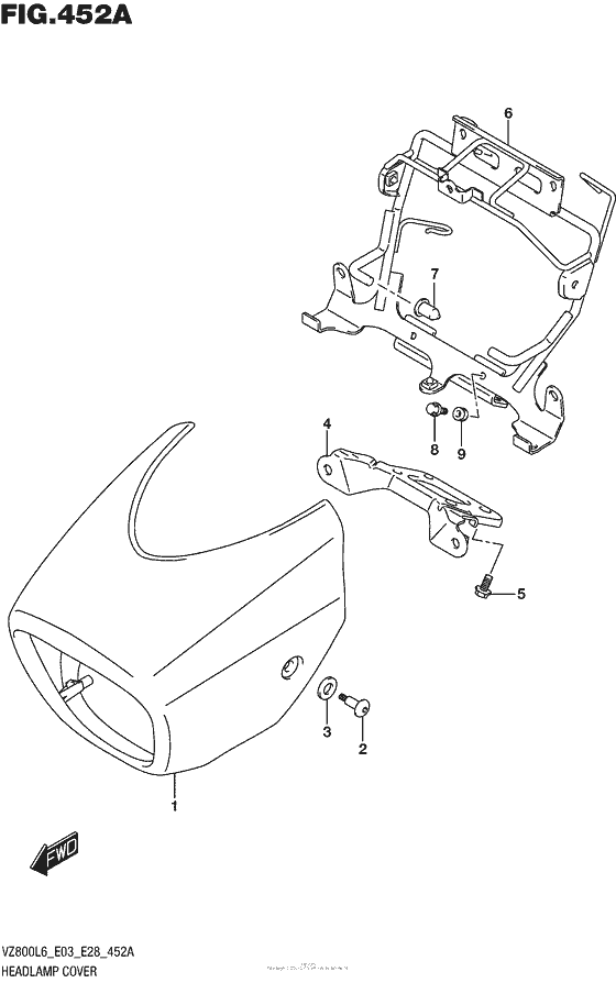 VZ800 Headlamp Cover