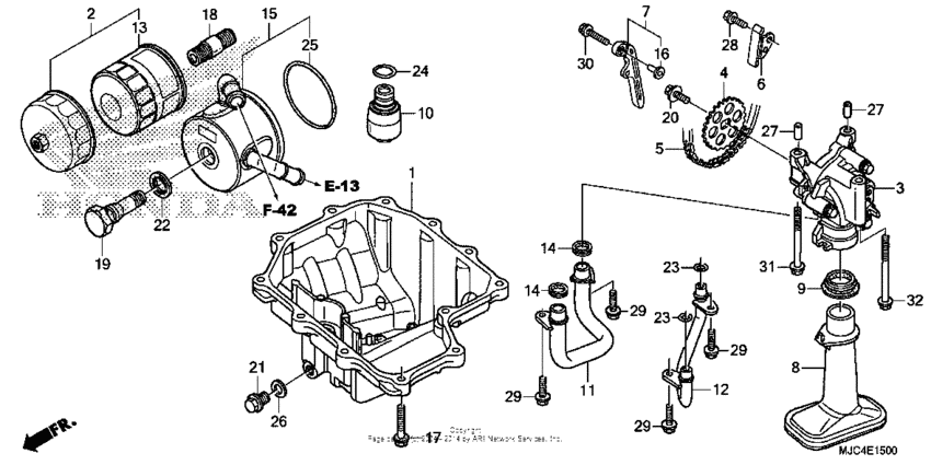 Oil pan + oil pump