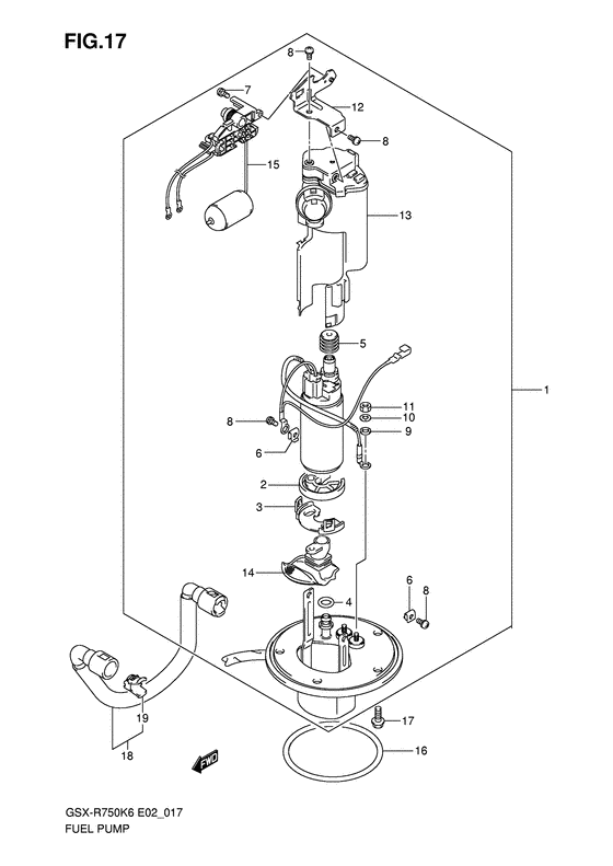 GSX-R750 Топливный насос