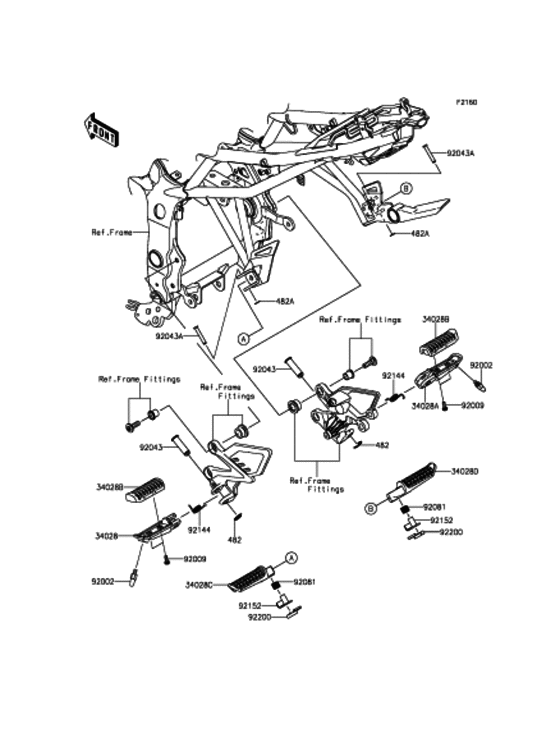 BX250 フットレスト(AFF)