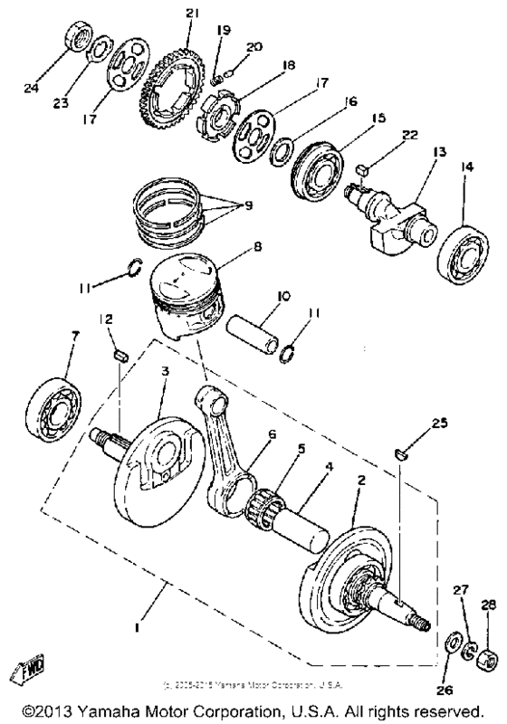 Crankshaft-piston
