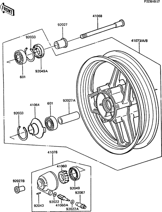 ZX900 Переднее колесо