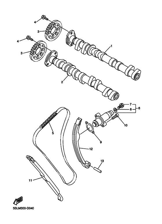 YZF-R6 Распределительный вал & chain