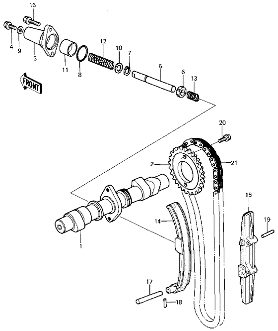 Camshaft/chain/tensioner