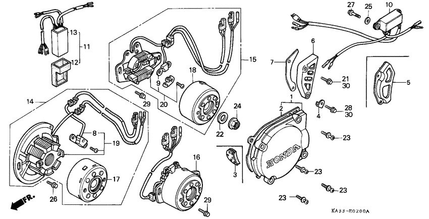Left crankcase cover/ generator/c.d.i. unit