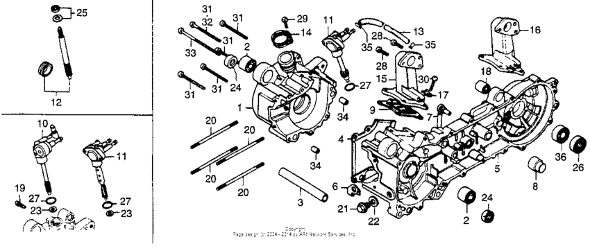 Crankcase + oil pump