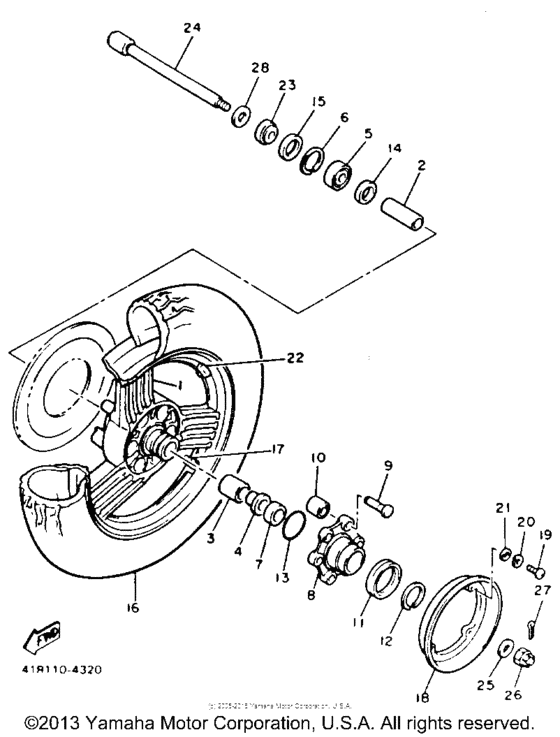XVZ13TC Переднее колесо