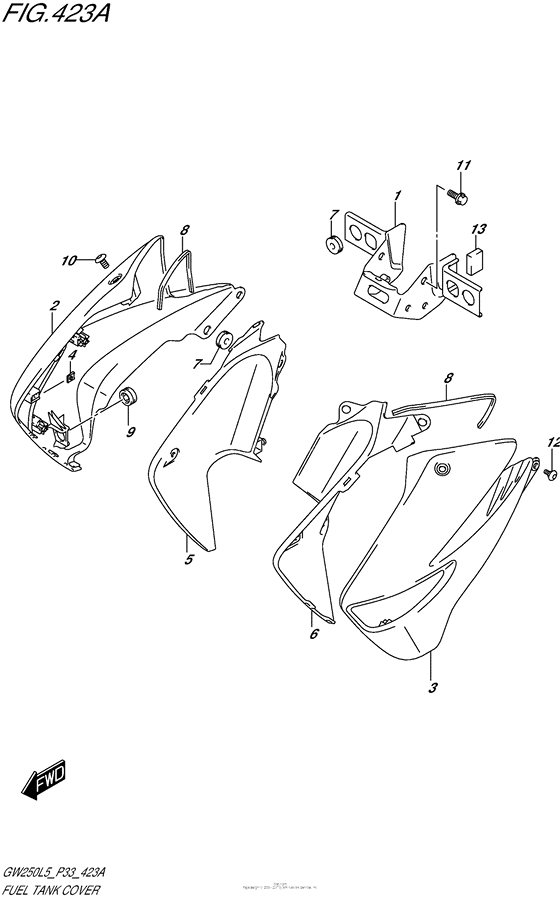 GW250 Fuel Tank Cover (Gw250L5 P33)
