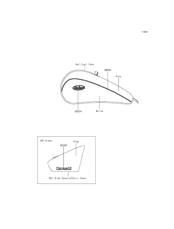 VN900 デカール(グレー / ホワイト)(BDFA)