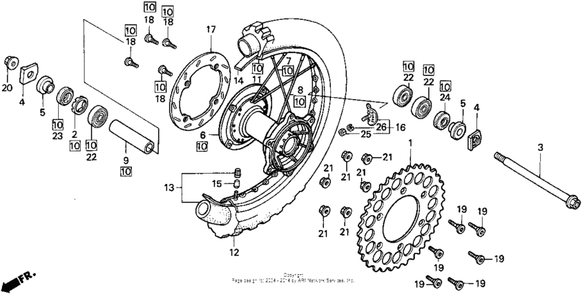 Rear wheel 90-91