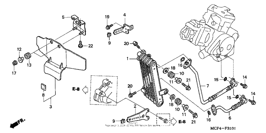 Oil cooler ('02-'05)