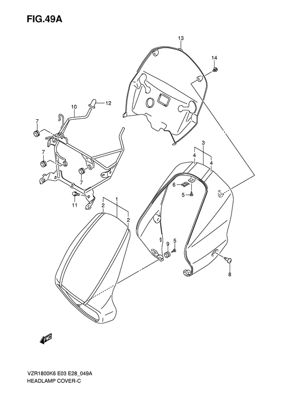 Headlamp cover  front fender