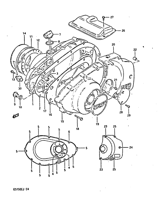Crankcase cover ass`y  (v
